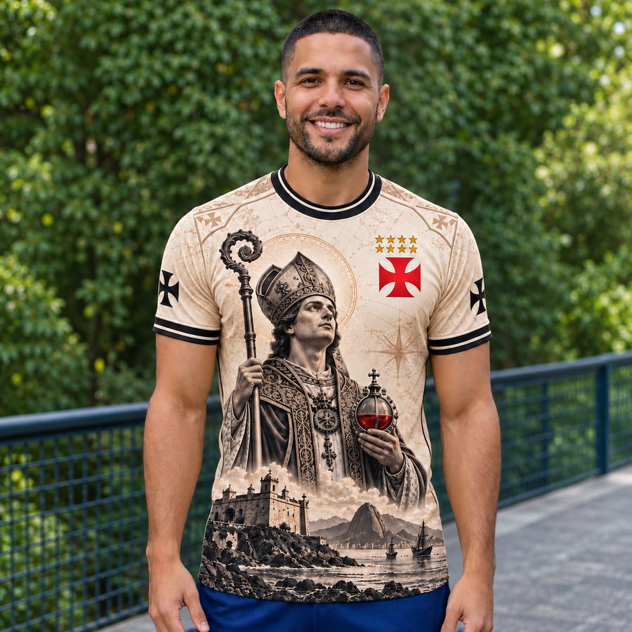 Camisa Vasco São Januário vestida